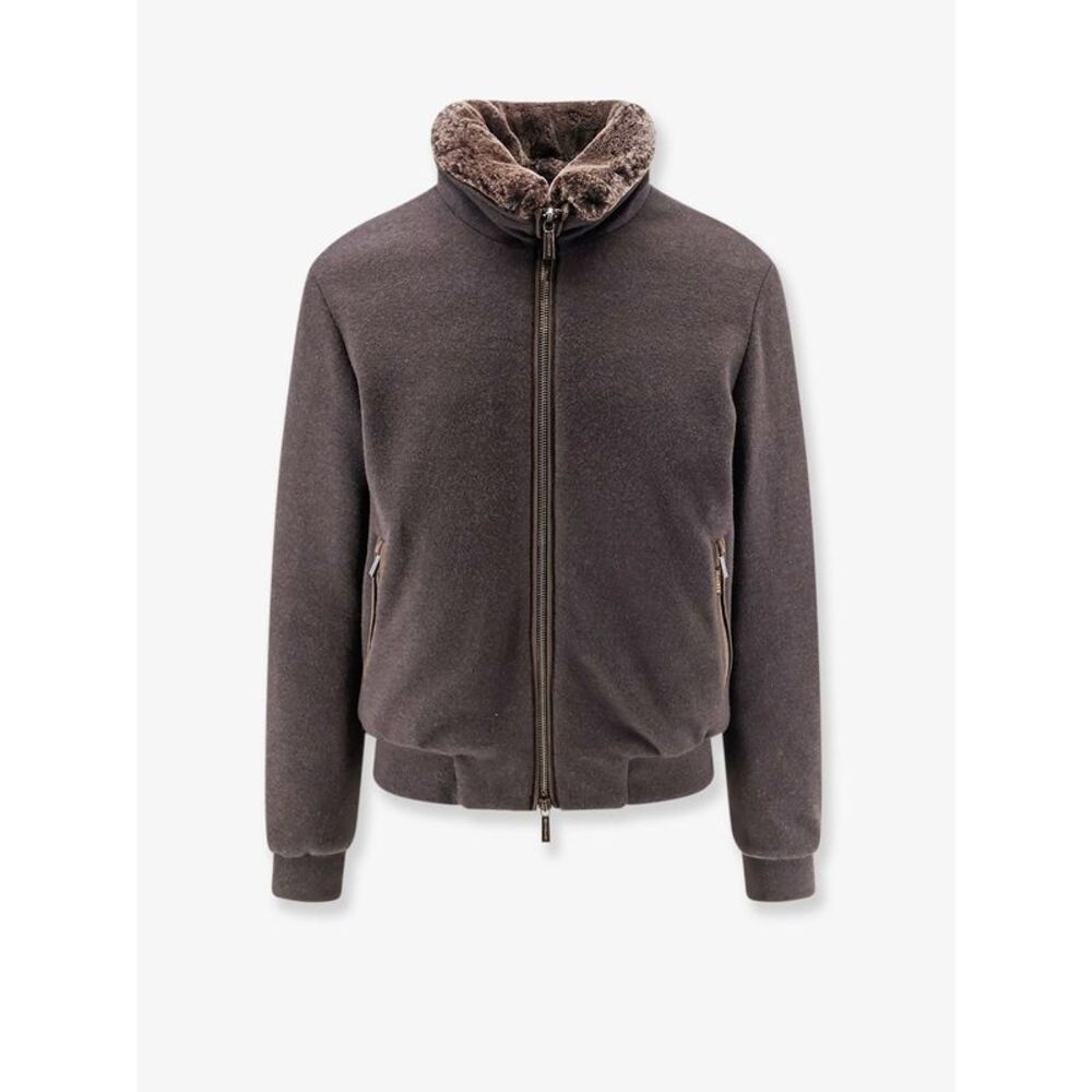Moorer Men Bellati-Mrw Wool And Cashmere Jacket With Fur Detail